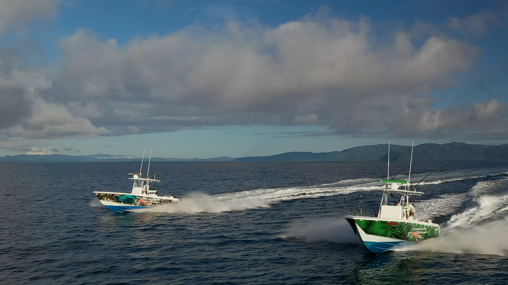 The fleet of 32' Contenders at Zancudo Lodge